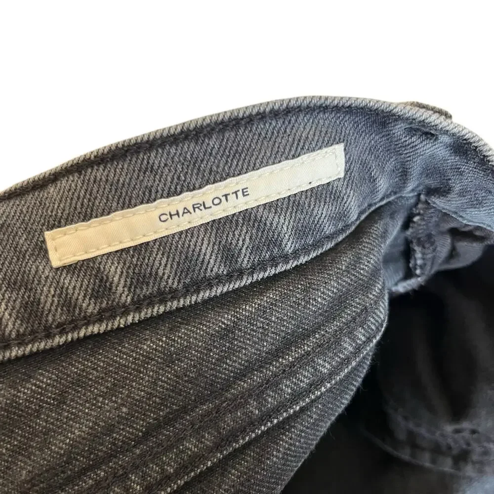 Citizens of Humanity Charlotte High Rise Straight Whisper Wash Charcoal Gray 27